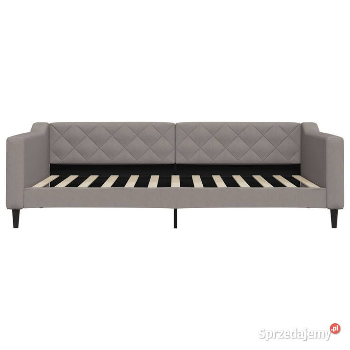 Sofa z materacem do spania kolor taupe tkanina Warszawa