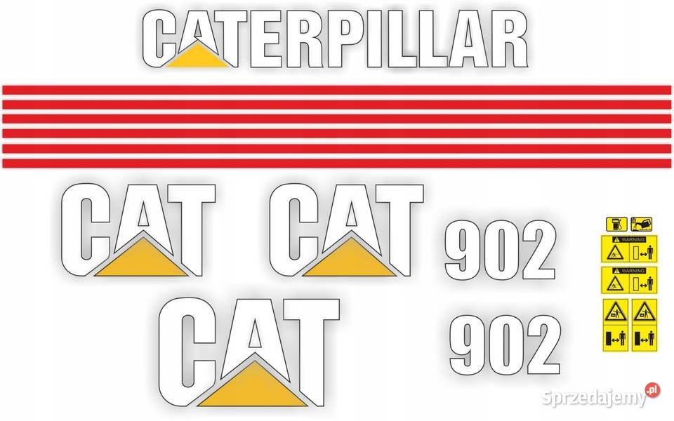 NAKLEJKI NA MASZYNĘ CAT 902 906 908 CATERPILLAR Karoseria Motoryzacja Nakło nad Notecią