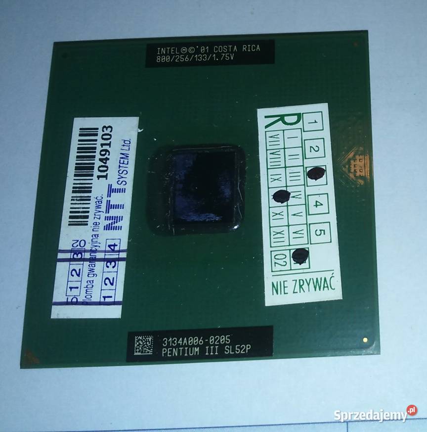 Dwa procesory Pentium III Socket 370 FCPGA Liczba rdzeni procesora 1 łódzkie