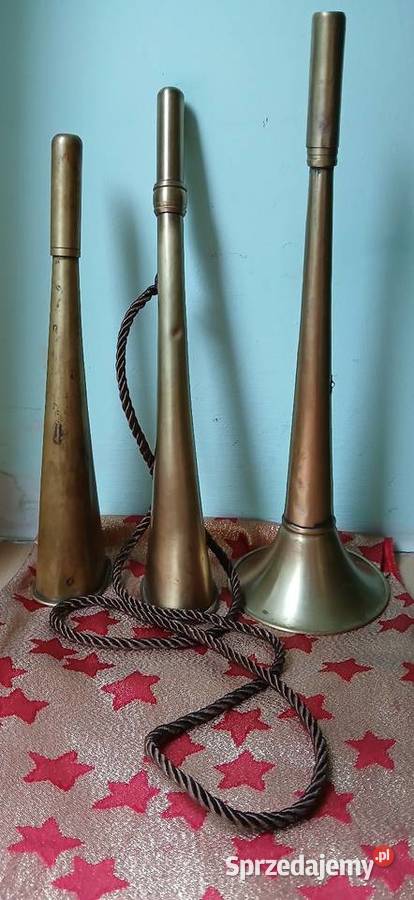 Stare mosiężne trąbki Sygnałowa blaszane Kraków