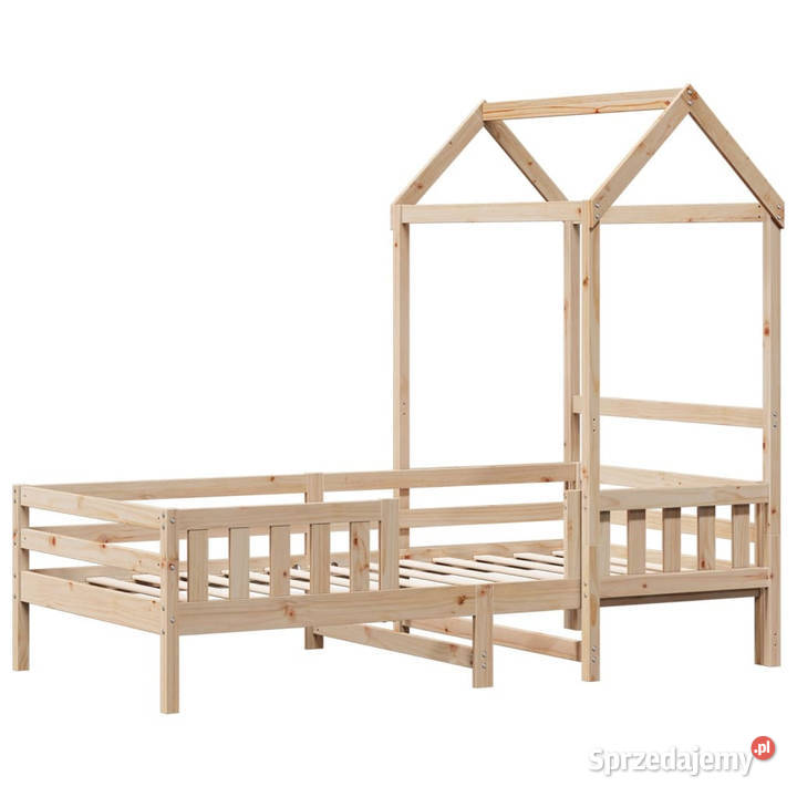 Rama łóżka z dachem lite drewno sosnowe 100x200 205cm Warszawa