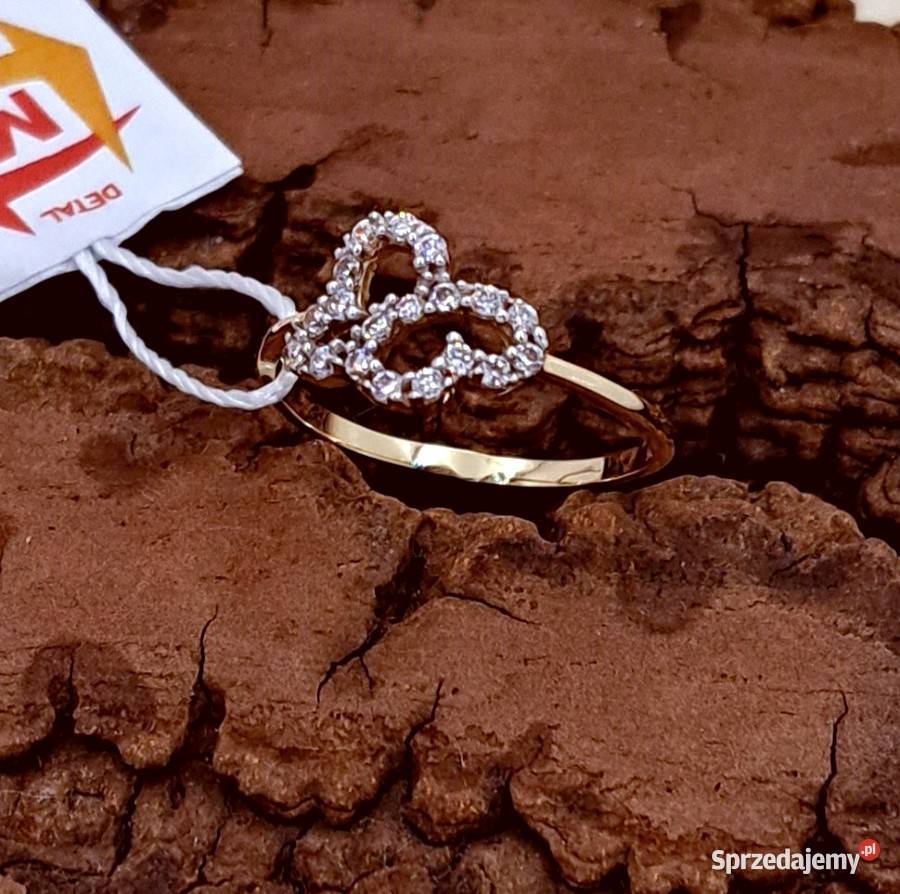 Pierścionek r10 Złoty pr585 motylek Z603