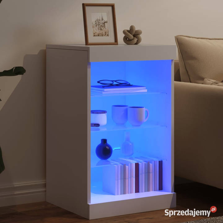 Szafka z oświetleniem LED biała 41x37x67 Warszawa