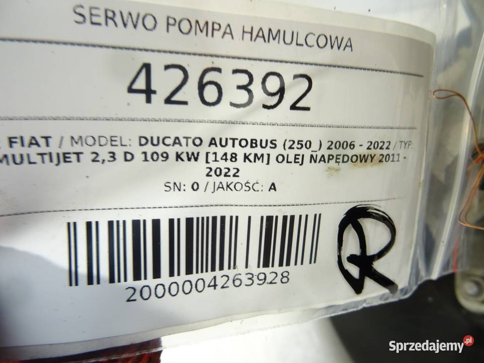 SERWO POMPA HAMULCOWA FIAT DUCATO III podkarpackie
