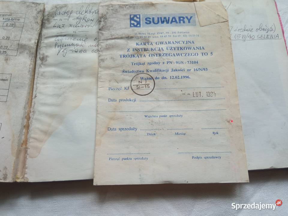 Instrukcja obsługi Fiat Uno plus karta zachodniopomorskie Szczecin