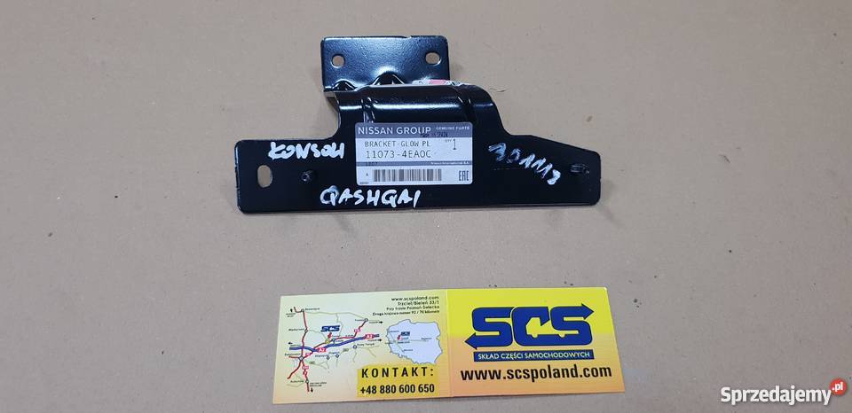 NISSAN QASHQAI MOCOWANIE WSPORNIK KONSOLI ŚWIEC Bieleń
