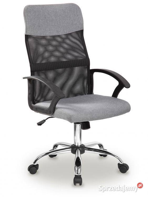Fotel biurowy obrotowy oparcie siateczkowe szary podlaskie Bielsk Podlaski