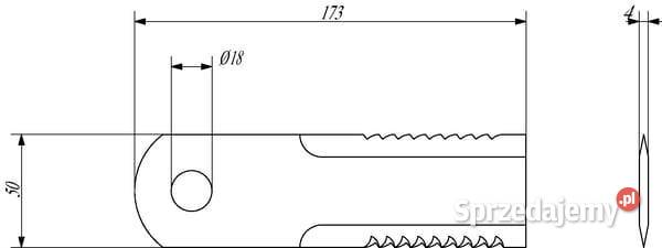 Nóż do sieczkarni z zębami 4 mm 281411Z Kamionna sprzedam