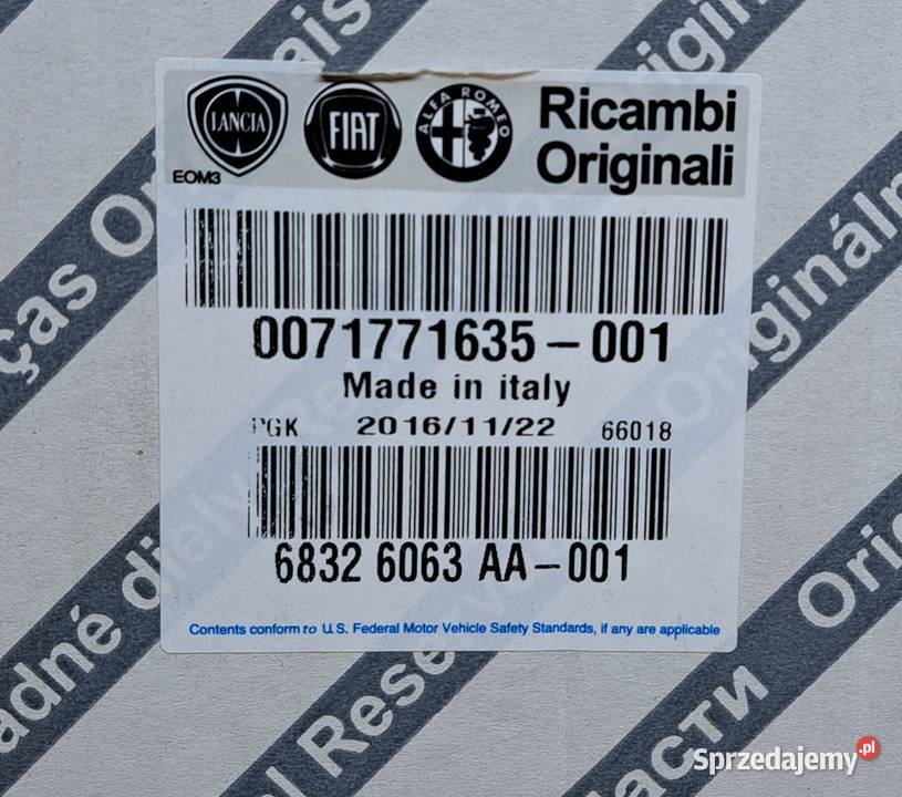 SMOK POMPY OLEJU FIAT PANDA 13 MJTD 71771635 Pozostałe Mielęcin