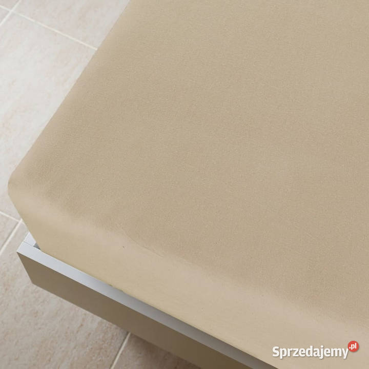 Prześcieradła 2 taupe 180x200 dżersej bawełniany