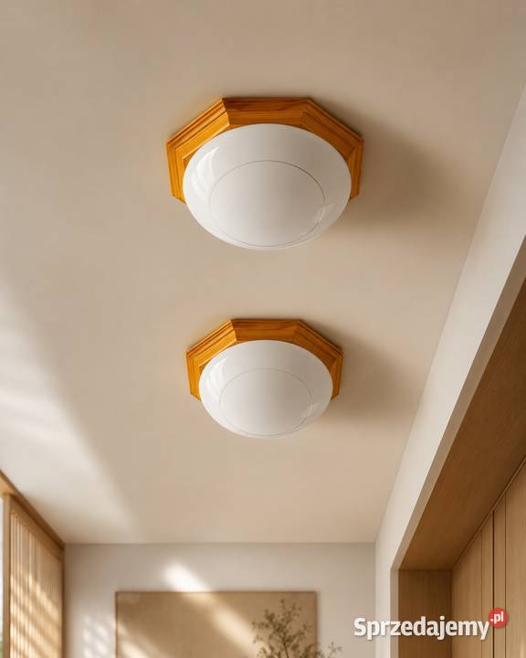 2x lampa sufitowa plafon retro vintage PRL Łańcut