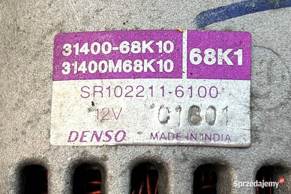 ALTERNATOR NISSAN PIXO SUZUKI ATEO 3140068K1 Układ elektryczny silnika mazowieckie
