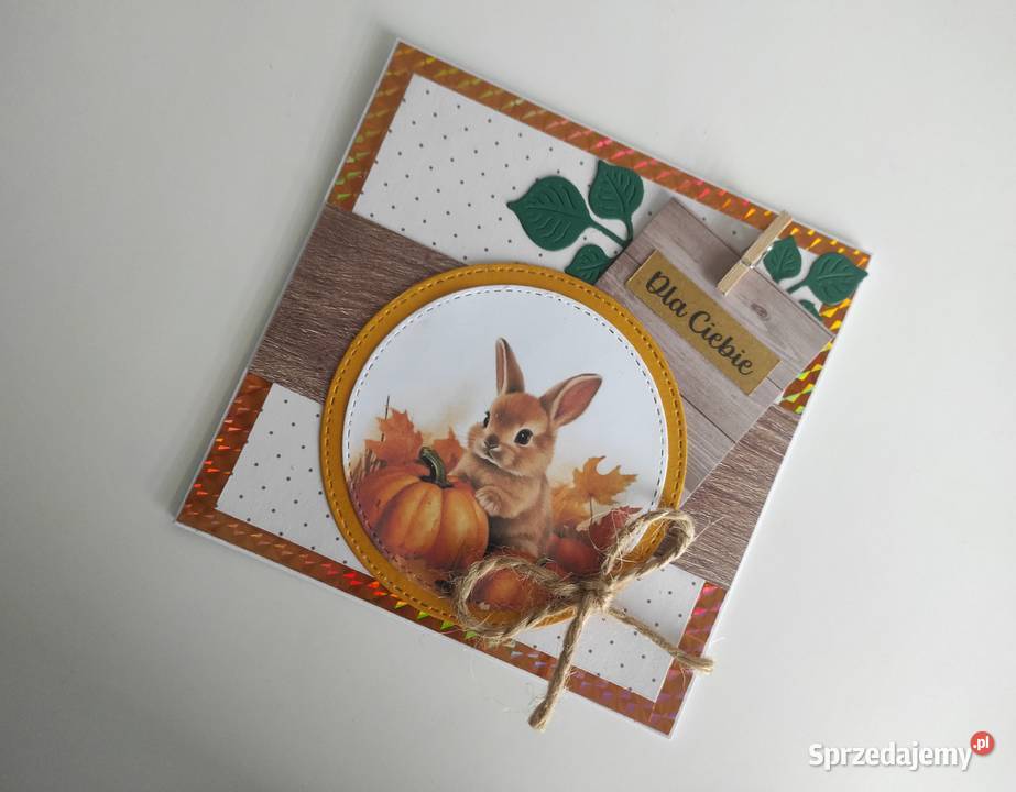 Jesienna kartka okolicznościowa ręcznie robiona Łódź