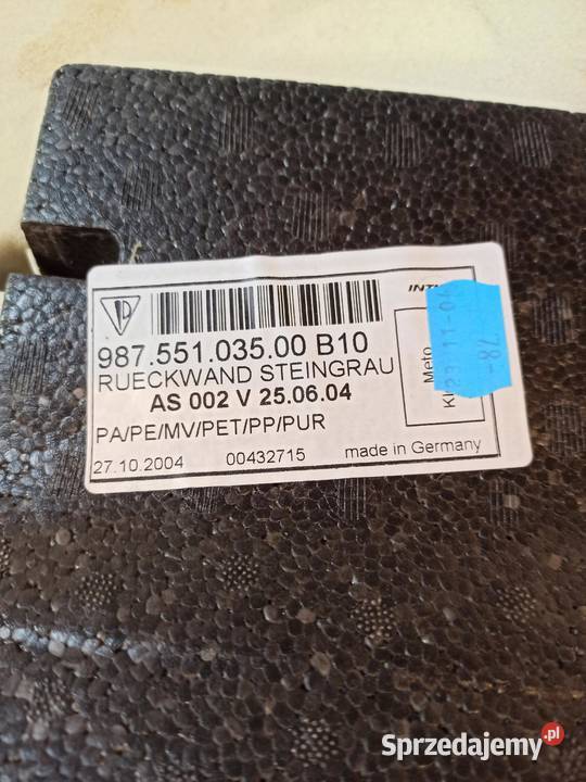 TAPICERKA TYŁ PORSCHE BOXSTER 98755103500 osobowe