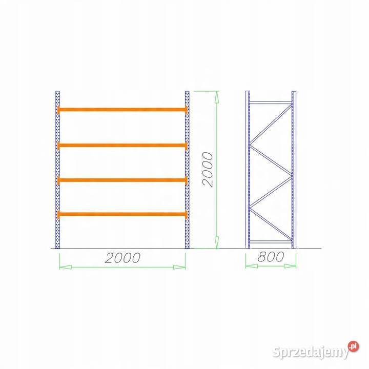 REGAŁ MAGAZYNOWY METALOWY WYTRZYMAŁY MRTK57 Starogard Gdański