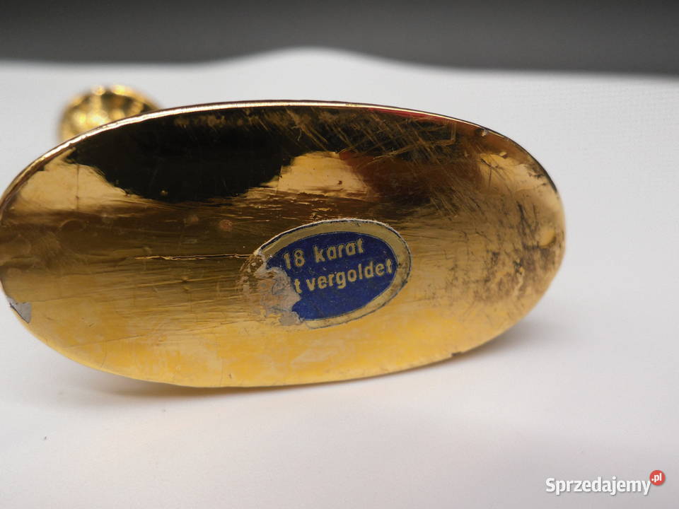 Świecznik ANIOŁEK Pozłacany 18K Złotem Retro Raszków