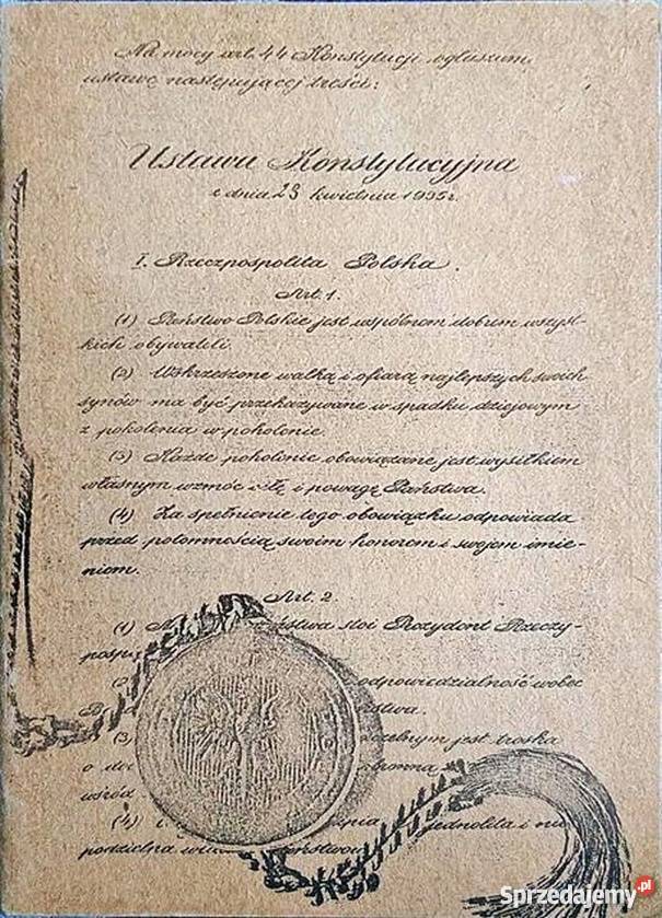 USTAWA KONSTYTUCJI Z DNIA 23 KWIETNIA 1935 R Łódź