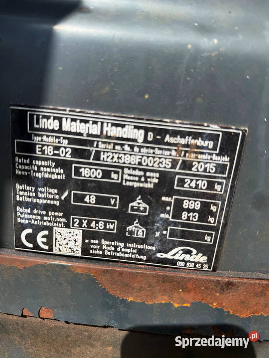 wózek widłowy elektryczny LINDE E1602 EVO Linde Działoszyn