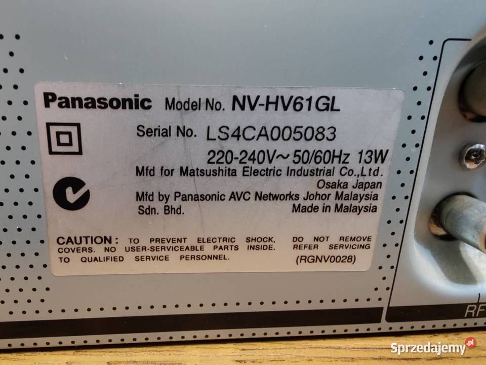 Magnetowid Panasonic VHS NVHV61 Kalisz