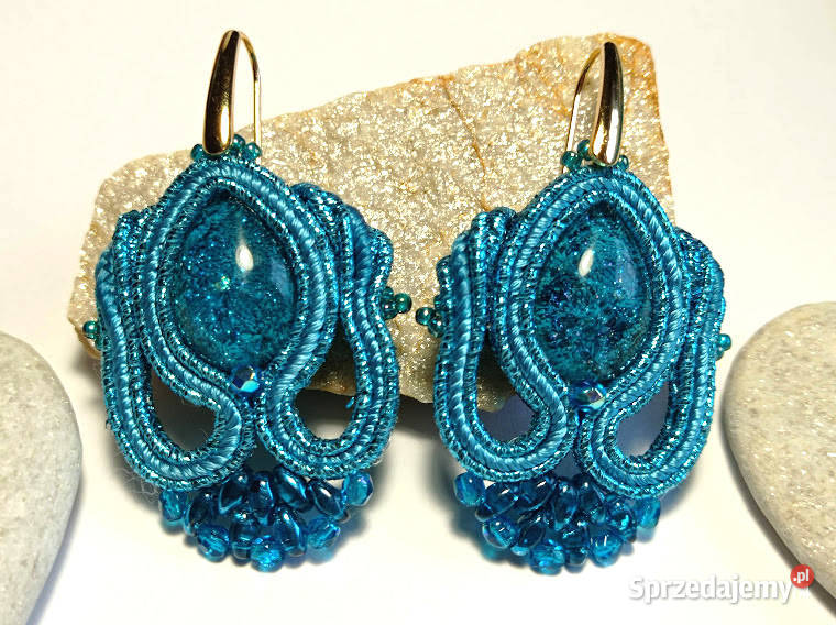 NIEBIESKI KOMPLET Z ŻYWICĄ SUTASZ Warszawa