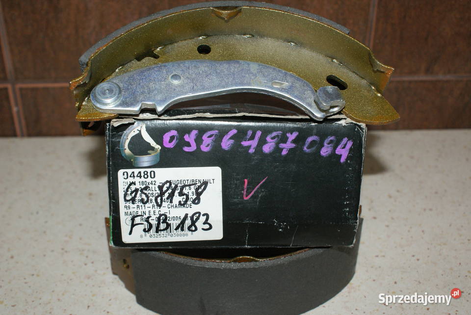 0 986 487 084 BOSCH SZCZĘKI HAMULC RENAULT CLIO Białobrzegi sprzedam