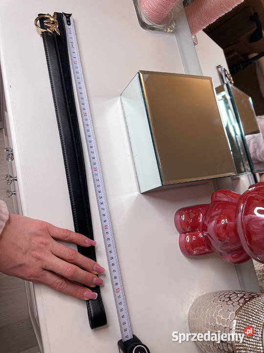 Pasek Pinko czarny nowy złota klamra 110 105 Warszawa