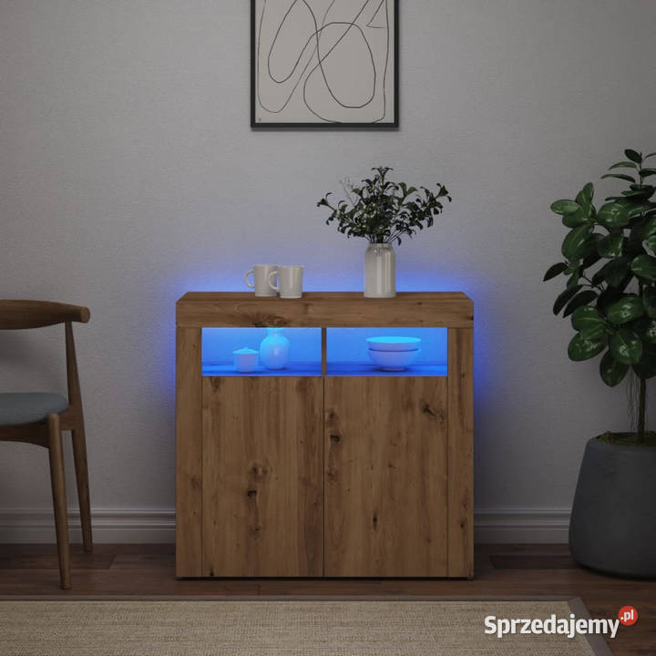 Szafka z oświetleniem LED dąb artisan 80x35x75 sprzedam