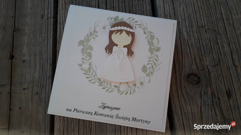 Zaproszenie na Pierwszą Komunię Świętą różne Słupsk