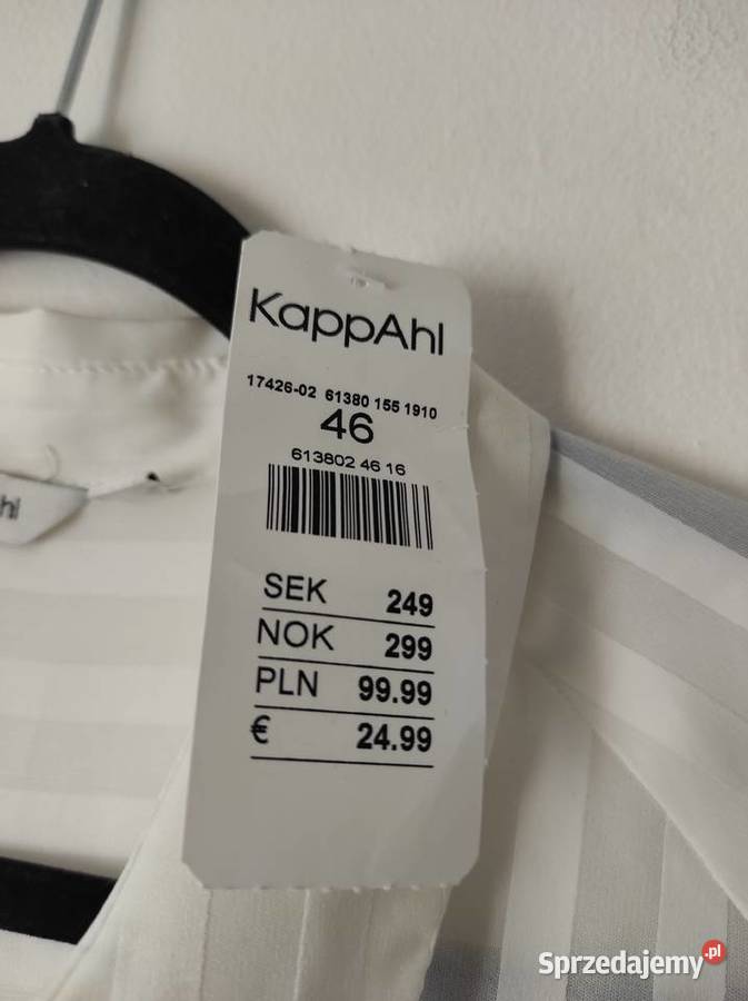 nowa cienka i lekka bluzka KappAhl 46 kremowa Białka sprzedam