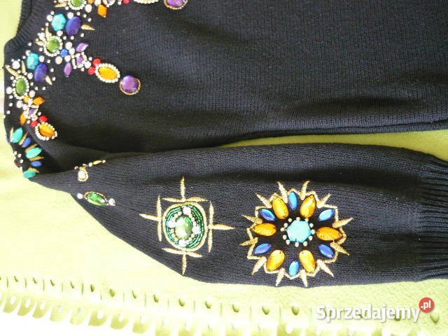 Sweterek bluzka wyszywana Myszków