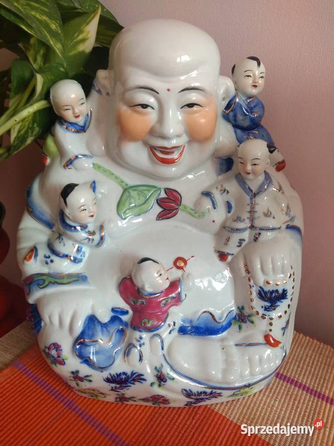 Uśmiechnięty Budda Figurka porcelanowa Chiny Radom