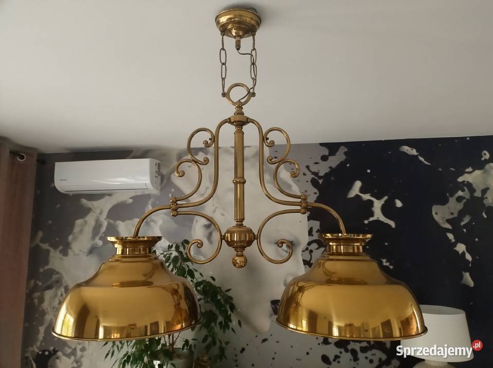Lampa mosiężna wisząca Śrem sprzedam