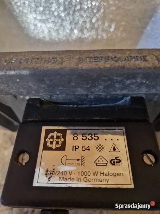 Reflektor Halogenowy Zewnętrzny Mever 1000W IP54 wielkopolskie Głogowa sprzedam