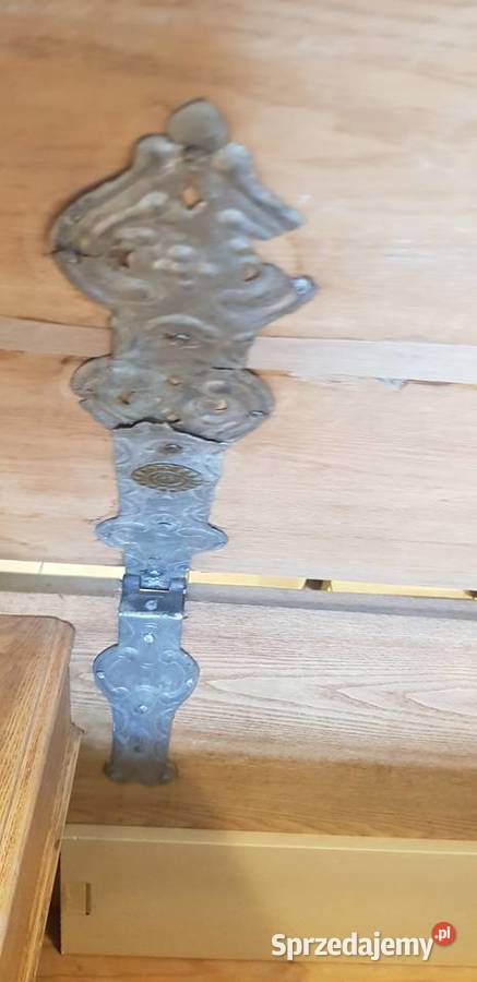 Skrzynia kufer elbląski barok jesionowa intarsja Orneta