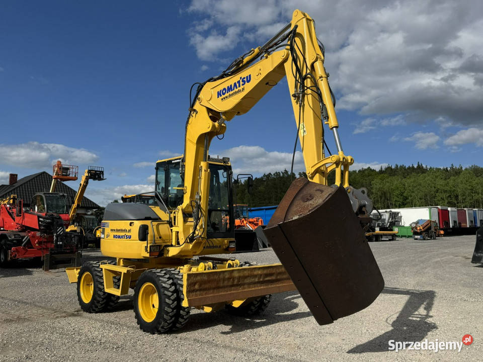 kołowa Komatsu PW 98 MR 8 Pług Podpory 10ton pełny VAT Widełki