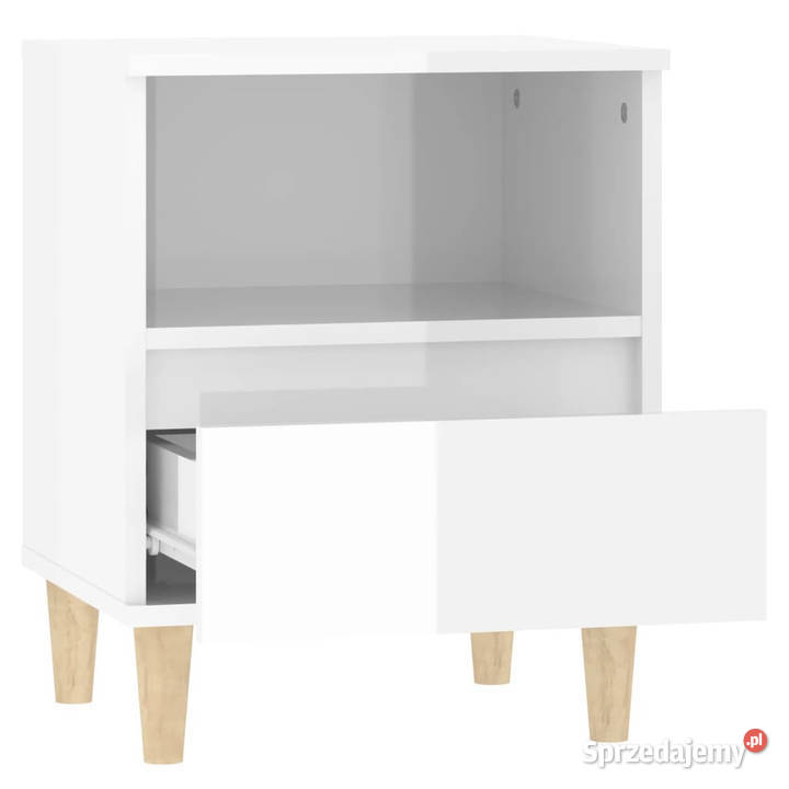 Szafki nocne 2 białe wysoki połysk 40x35x50 Warszawa
