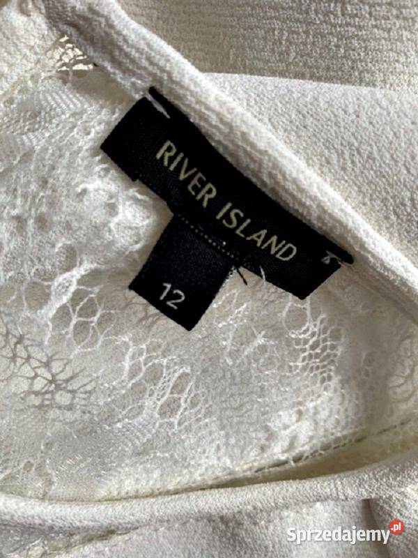 river island sukienka elegancka biała koronka Choszczno