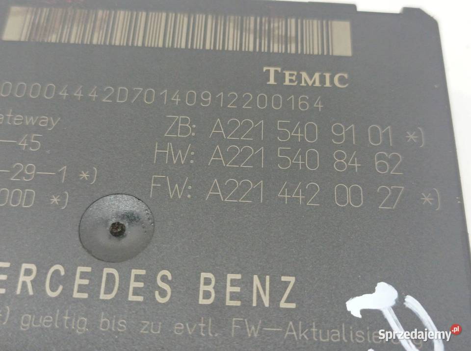 MODUŁ GATEWAY A2215409101 MercedesBenz Sklasa V