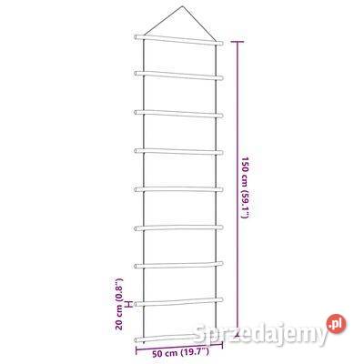 vidaXL Dekoracja ścienna drabinka 50x150 Boże Narodzenie