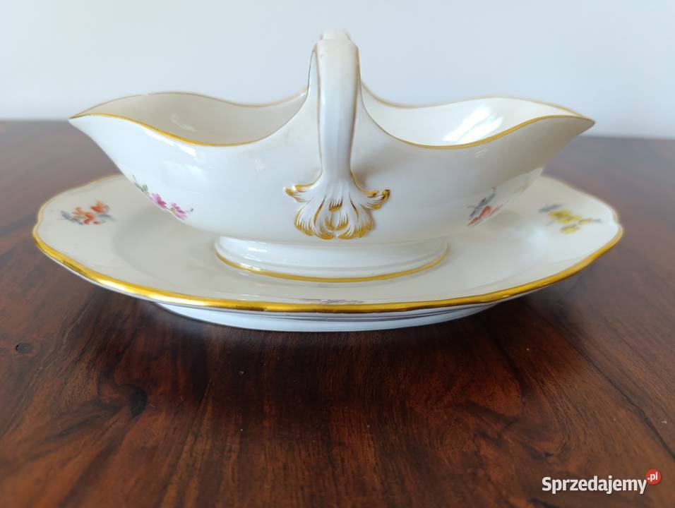 Porcelana MEISSEN Miśnia Sosjera kwiatki pomorskie Gdańsk