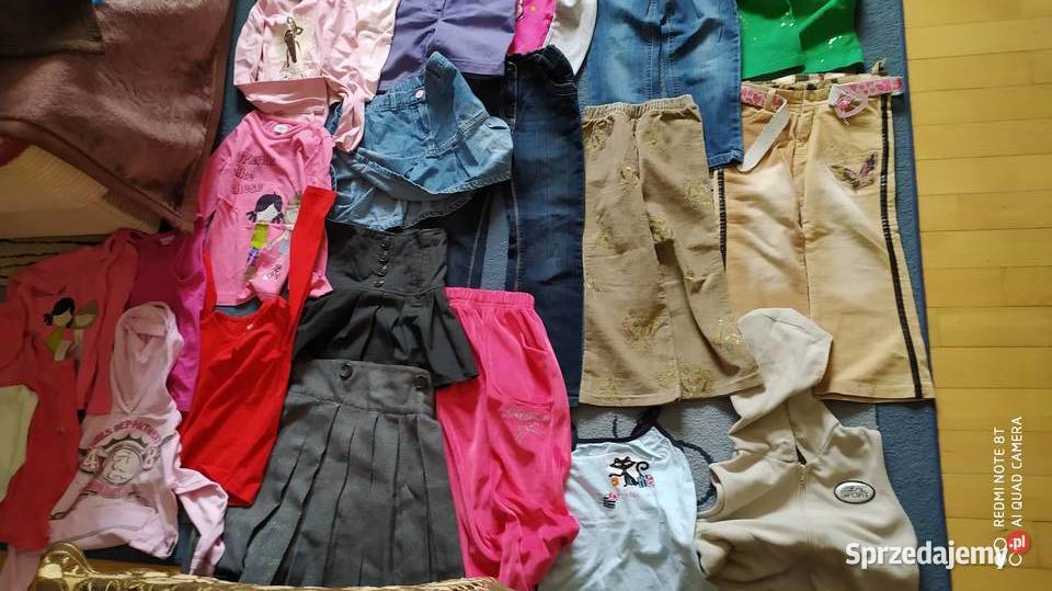 ubrania dziewczęce rozmiar 110 116 paka ubrań 42 wielkopolskie Poznań