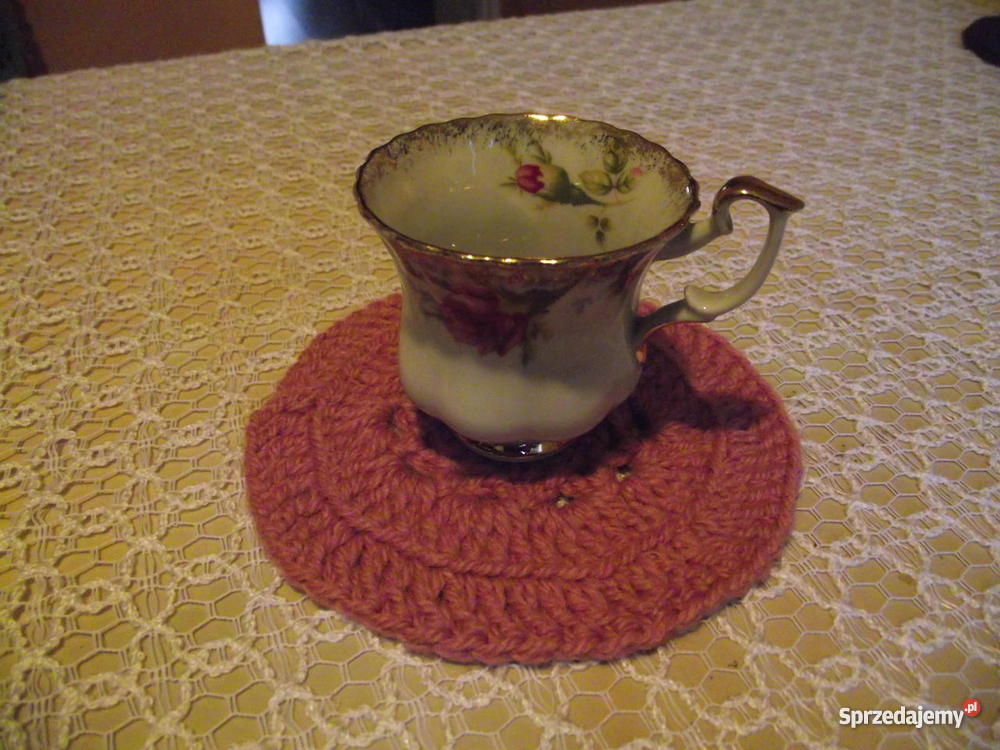 PUDROWO LAWENDOWE PODKŁADKI POD FILIŻANKI ART DE Piła sprzedam