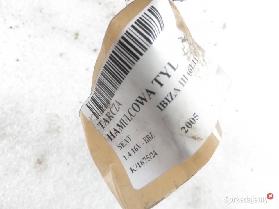 TARCZE HAMULCOWE TYŁ SEAT IBIZA III 14 16V BBZ