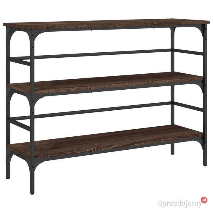 Stolik konsolowy brązowy dąb 100x32x75 WM839052 Warszawa