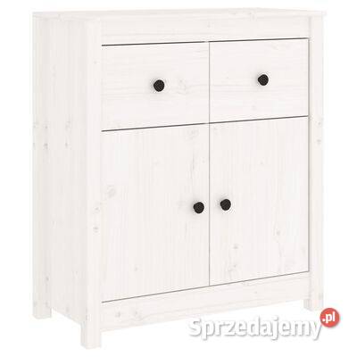 vidaXL Szafka biała 70x35x80 lite drewno
