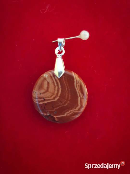 Okazja Ładny wisiorekzawieszka z JASPIS CZERWONY Częstochowa