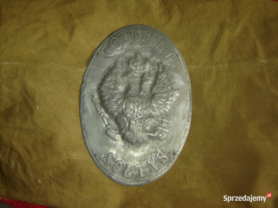 Stary cynkowy szyld Sołtysa Łomża