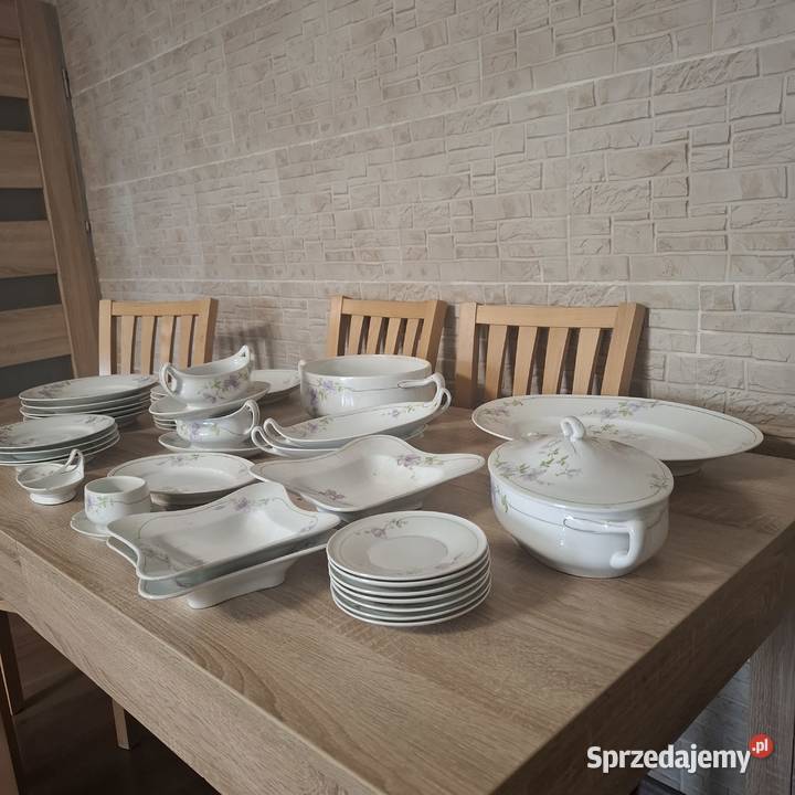Porcelanowa zastawa obiadowa Prl Lubin sprzedam
