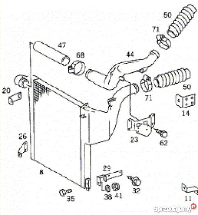 6505010001 CHŁODNICA POWIETRZA MERCEDES 1820