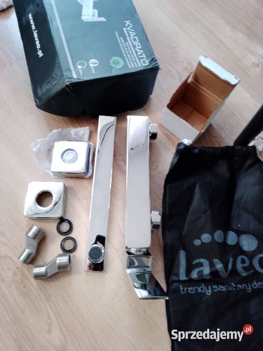 Bateria Zlewozmywakowa Ścienna Chrom KVADRATO łódzkie Bełchatów